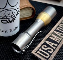 CWF Mini Turbo with Tumbled Ti and Brass