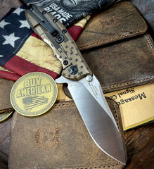Zero Tolerance ZT0562TI Magnacut Blade Bronzed Engraved Battle Stars & Stripes
