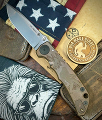 Bronze Anodized Spartan Blades Harsey Folder Sasquatch Special Edition Version 2 MAGNACUT Blade - USA MB