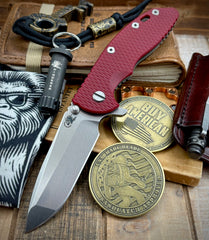 Hinderer XM-18 3.5 Spanto Battle Bronze Ti Red G10 Stonewashed Magnacut Blade