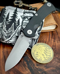 Project X Sheepsfoot Black G10 Battle Bronze Ti with Working Finish Magnacut Blade