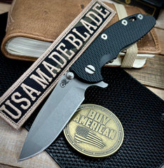 Hinderer XM-18 3.25 Spanto Black G10 Battle Bronze Ti and Working Finish Magnacut Blade - USA MB