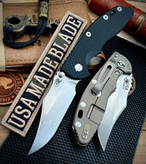 Hinderer XM-18 3.5 Non Flipper Bowie Bead Blast Bronze Ti Black G10 Stonewashed Magnacut Blade