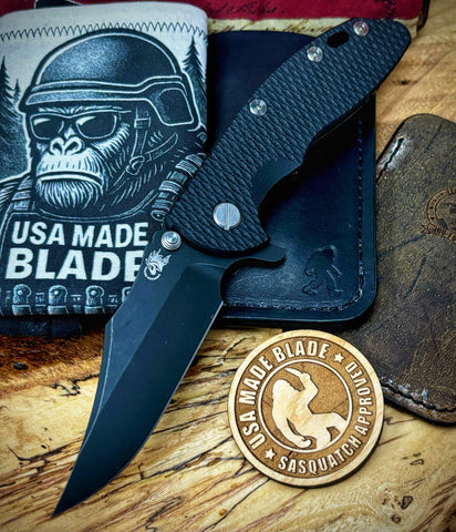 Hinderer XM-18 3.5 Bowie Battle Black Ti Black G10 Battle Black Magnacut Blade - USA MB
