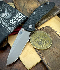 Hinderer XM-18 3.5" Recurve Non-flipper Black G10 Battle Bronze Ti Working Finish Magnacut Blade