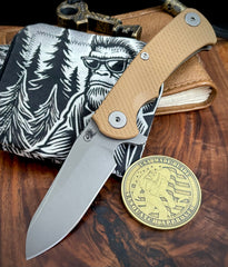 Project X Sheepsfoot Coyote G10 Battle Bronze Ti with Working Finish Magnacut Blade