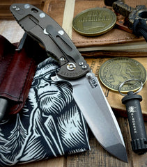 Hinderer XM-18 3.5 Spanto Battle Bronze Ti OD Green G10 Stonewashed Magnacut Blade
