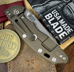 Hinderer XM-18 3.5" Recurve Non-flipper Black G10 Battle Bronze Ti Working Finish Magnacut Blade