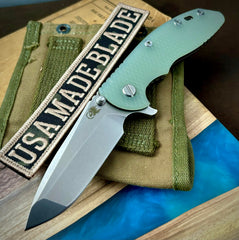 Hinderer XM-18 3.5 Spanto Battle Bronze Ti  Translucent G10 Stonewashed S45VN Blade