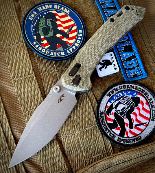 ZT0203GRM390 Sprint Run Duralock with Olive Drab Canvas Micarta and M390 Blade