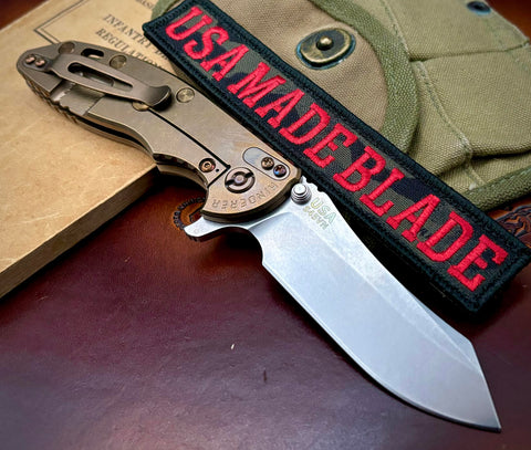 Bronzed Out Hinderer XM-18 3.5 Skinner Bronze Anodized Ti Coyote G10 Stonewashed S45VN Blade Bronze Heat Ano Hardware