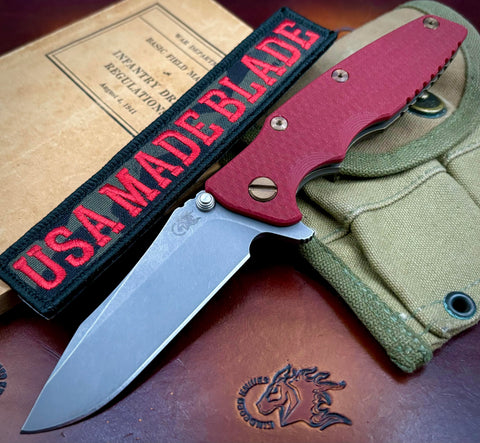Battle Bronzed Out Hinderer Eklipse 3.5" Spearpoint Battle Bronze Ti Red G10 Working Finish S45VN Heat Ano Bronzed Out HW (Copy)