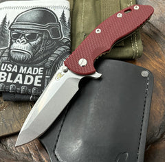 Hinderer XM-18 3.5 Spanto Bronze Ti Red G10 Stonewashed 20CV Blade