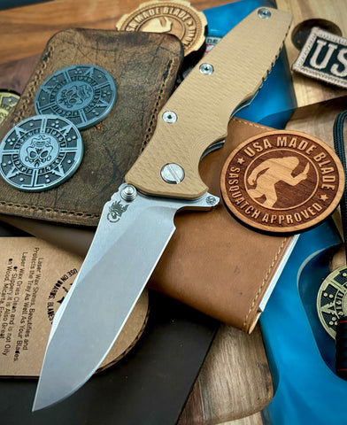 Hinderer Eklipse 3.5" Skinny Hollow Ground Slicer Coyote G10 Stonewashed Ti Stonewashed Magnacut Blade