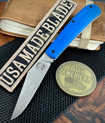 White River Knives Trailhead Trapper Slip Joint with S35VN Steel and Blue G10 Handles
