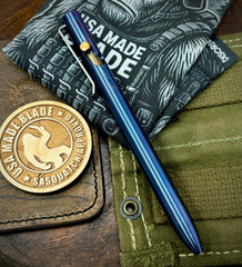 Blue/Bronze Anodized Tactile Turn Titanium Bolt Action Pen Standard 5.6"