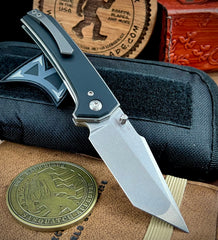 Bober Blades 5th Element heavy liner lock with Black G10, Ti Liners, and Magnacut Blade