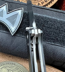 Bober Blades 5th Element heavy liner lock with Black G10, Ti Liners, and Magnacut Blade
