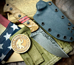 Neely Knife & Tool Scout with Brown G10 , Red Liners, Custom Kydex Sheath, and 1095 Blade