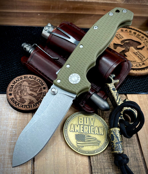 Demko AD20 Butcher OD Green G10 with Shark Lock and Magnacut Blade