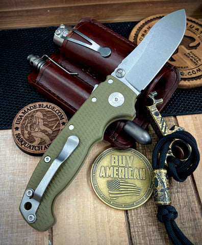 Demko AD20 Butcher OD Green G10 with Shark Lock and Magnacut Blade