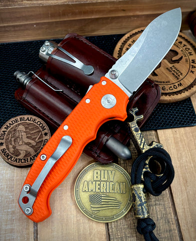 Demko AD20 Butcher Orange G10 with Shark Lock and Magnacut Blade