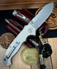 Demko AD20 Butcher Textured Ti with Shark Lock and Magnacut Blade