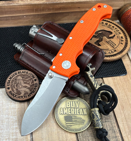 Demko AD20 Butcher Orange G10 with Shark Lock and Magnacut Blade