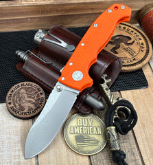 Demko AD20 Butcher Orange G10 with Shark Lock and Magnacut Blade