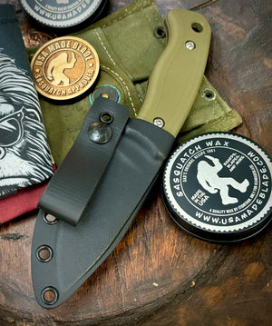 Defiant-7 Bullie with Bohler K110 Steel and OD Green G10 Handles - USA MB