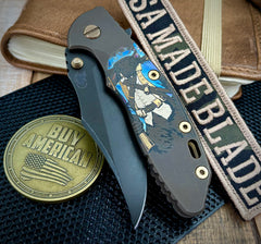 Colonial Squatch Vintage Hinderer XM-18 3.5 Bowie Full Ti with Parkerized 1095 Steel