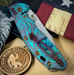 Toxic Ocean Anomascus Hinderer XM-24 Harpoon Spanto Black G10 Anodized Stonewashed Ti and S45VN Stonewashed Blade with Bronzed Out HW