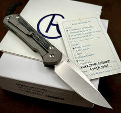 Chris Reeve Large Sebenza 31 Black Micarta Inlay Stonewashed Magnacut 63-64 RC 05/30/2024 - USA MB