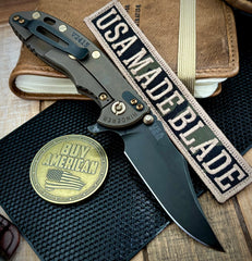 Colonial Squatch Vintage Hinderer XM-18 3.5 Bowie Full Ti with Parkerized 1095 Steel