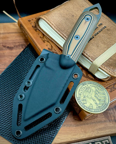 Shed Knives U.S. Tanto with Coyote/Black G10 Handles and 154-CM Steel - USA MB