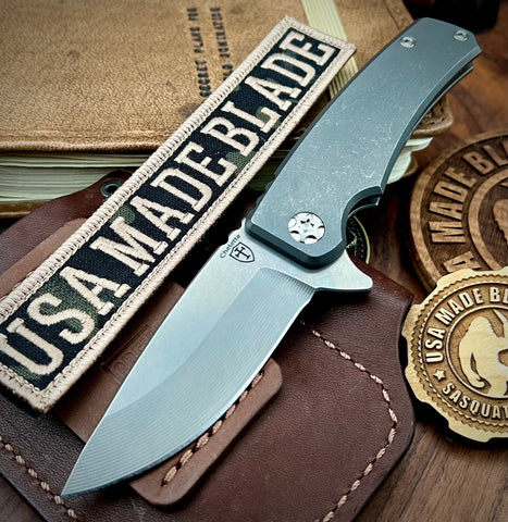 Chelette Custom Knives Gur Full Ti S30V Full Ti Handles with  Ti Hardware