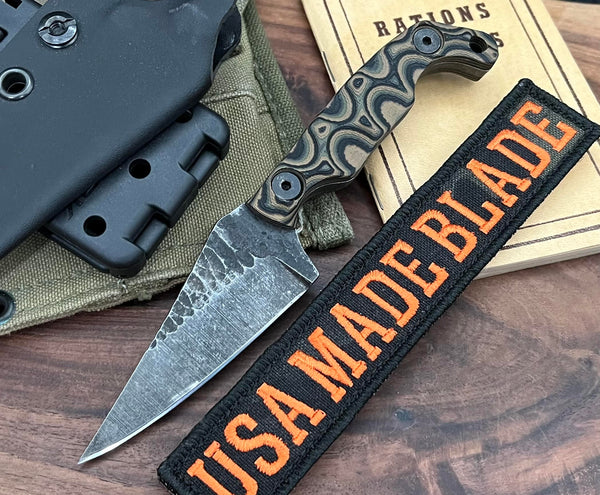 Stroup Knives Mini with Camo Layered G10