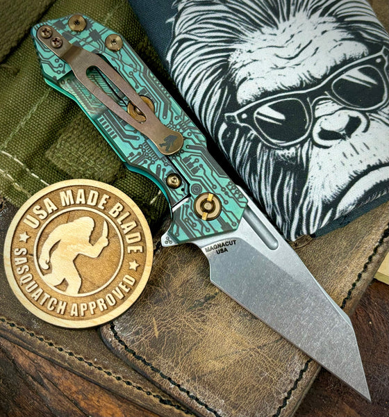 Circuit Ti Wharnie Hinderer Half Track Gen 2 Blue/Black G10 Anodized Ti Magnacut