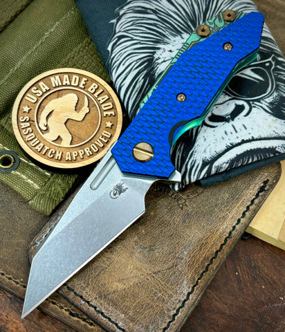 Circuit Ti Wharnie Hinderer Half Track Gen 2 Blue/Black G10 Anodized Ti Magnacut
