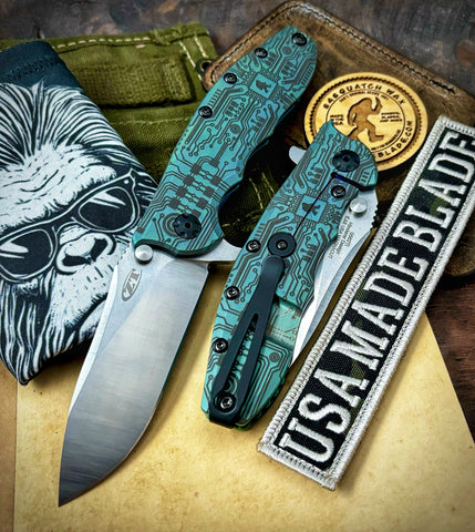 ZT0562TI Full Ti with Anodized Engraved Circuit Squatch and Magnacut Blade