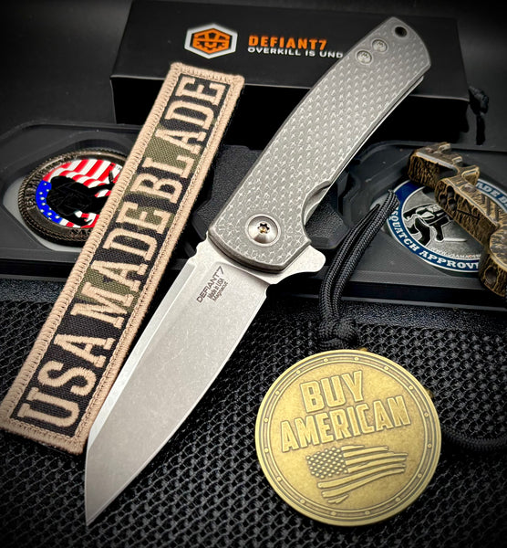 Defiant-7 Servo Diamond Textured Full Ti with Sheepsfoot Magnacut Blade