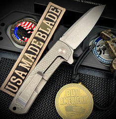 Defiant-7 Servo Diamond Textured Full Ti with Sheepsfoot Magnacut Blade