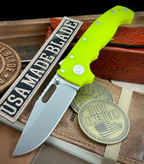Demko Knives AD20 Slim Clip Point Day Glow G10 in Magnacut - USA MB