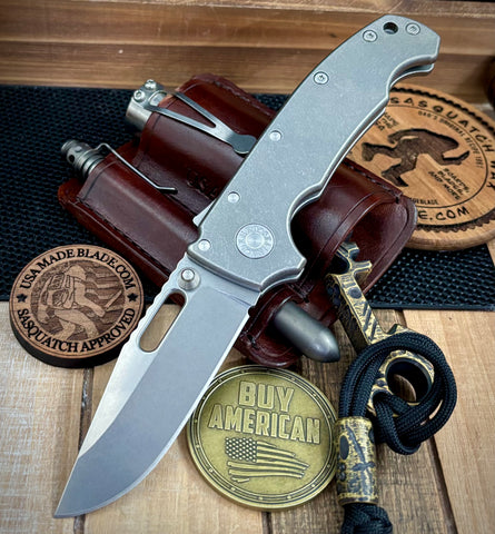 Demko Knives MGAD20 MagnaCut V2 Clip Point Blade with Smooth Ti Handles K1