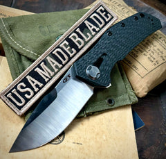 ZT0308CF Battled Dark Purple/Bronze Anodized Ti Factory Special Series Satin Ground M390 Blade, Carbon Fiber Scale