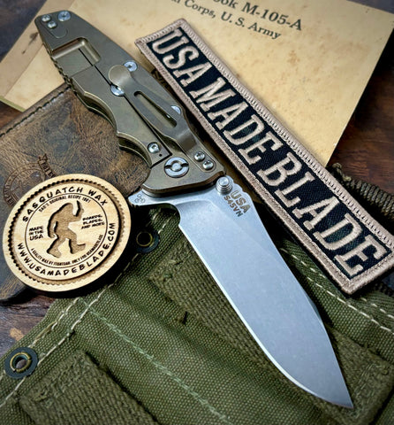 Hinderer Eklipse 3.5" Hollow Ground Slicer Orange G10 Bronze Ti Stonewashed S45VN Blade