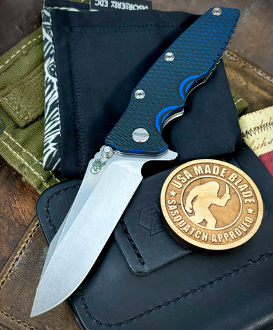 Hinderer Eklipse 3.5" Spearpoint Blue/Black G10 Stonewashed S45VN