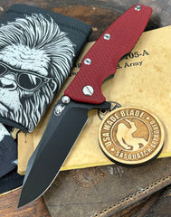 Hinderer Eklipse 3.5" Spearpoint Red G10 Battle Black Ti and Battle Black S45VN Blade - USA MB