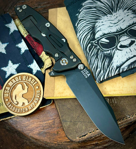 Hinderer Eklipse 3.5" Spearpoint Orange G10 Battle Black Ti and Battle Black S45VN Blade - USA MB