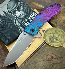 Midnight Sunrise Anomascus Zero Tolerance ZT0562TI Full Titanium Handles Magnacut Steel